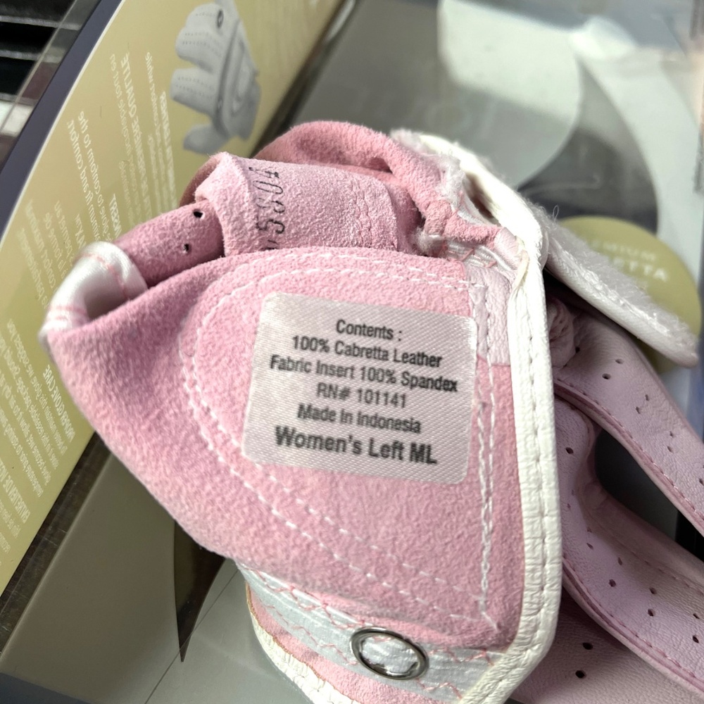 NANCY LOPEZ Tour II Colors Full Finger Golf Glove Left Hand M/L Pink NWT - Picture 6 of 6